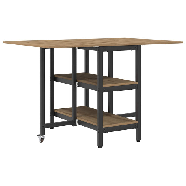 Spisebord 122 x 80 x 76,5 cm Konstrueret træ Artisan-eg