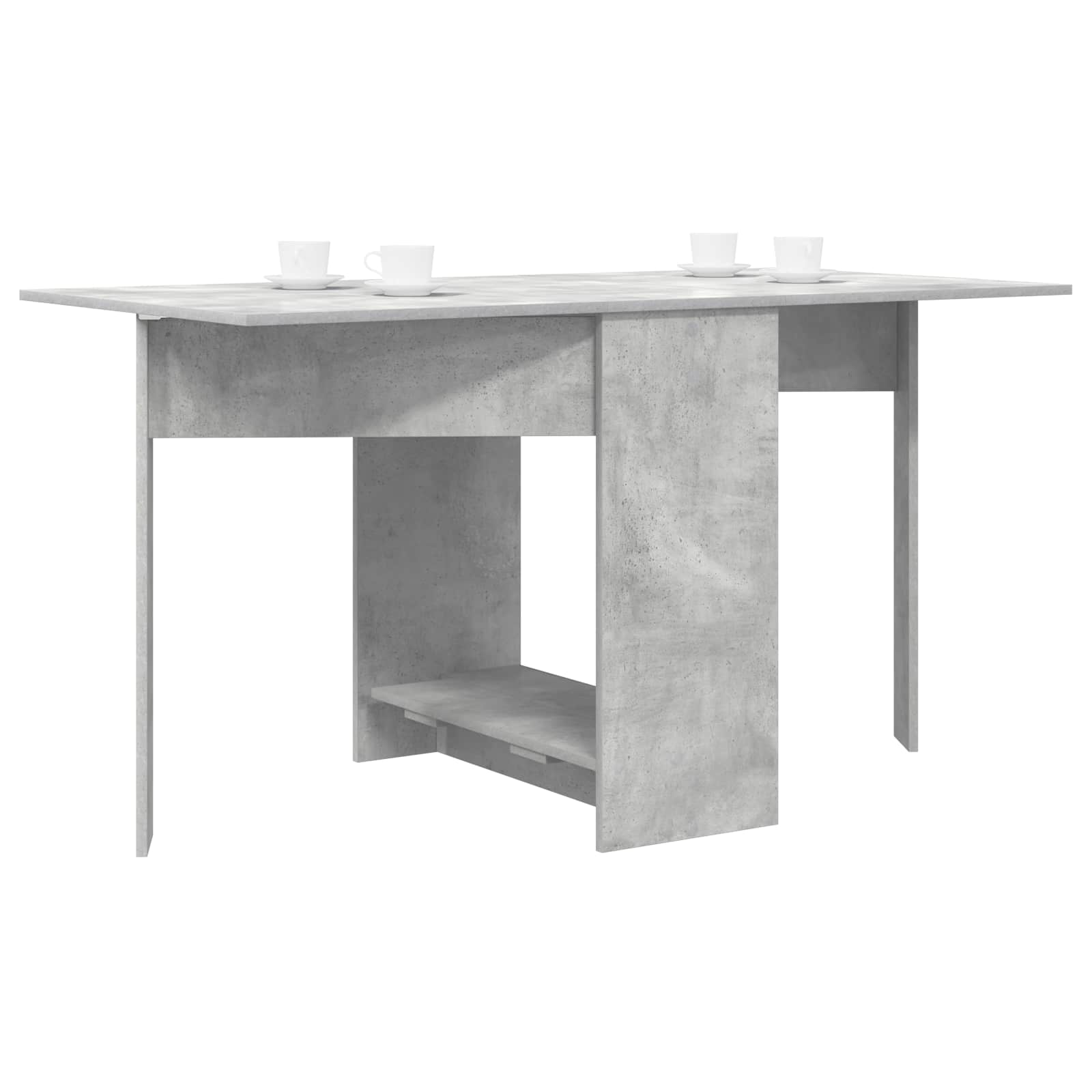 Spisebord 138 x 70 x 73,5 cm Konstrueret træ Betongrå