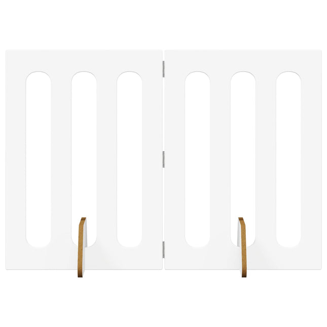 Foldbar hundegård 2 pcs Hvid 100,5 x 38 x 70 cm Konstrueret træ
