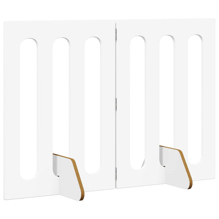 Foldbar hundegård 2 stk. Hvid 100,5 x 38 x 70 cm