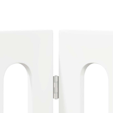 Foldbar hundegård 4 stk. Hvid 201 x 38 x 70 cm Konstrueret træ