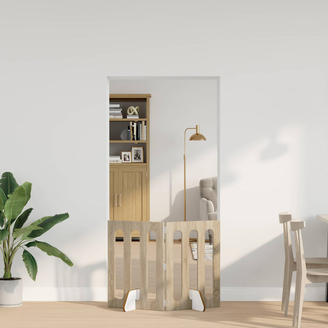 Foldbar hundegård 2 pcs Sonoma eg 100,5 x 38 x 70 cm