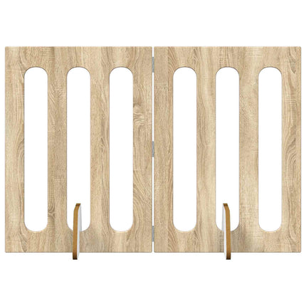 Foldbar hundegård 2 stk. Sonoma-eg 100,5 x 38 x 70 cm