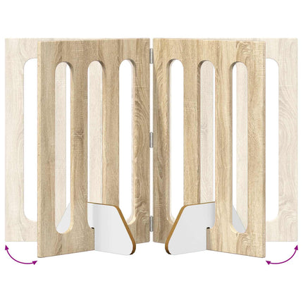 Foldbar hundegård 2 stk. Sonoma-eg 100,5 x 38 x 70 cm