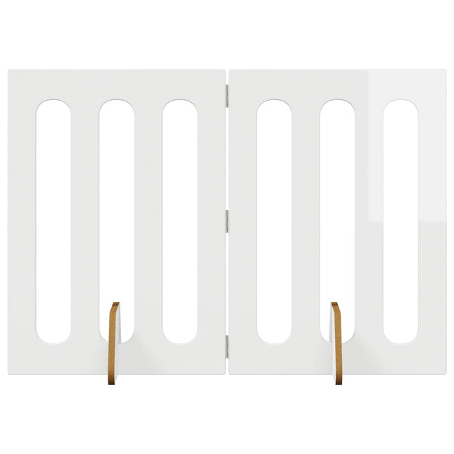 Foldbar hundegård 2 pcs Højglans Hvid 100,5 x 38 x 70 cm