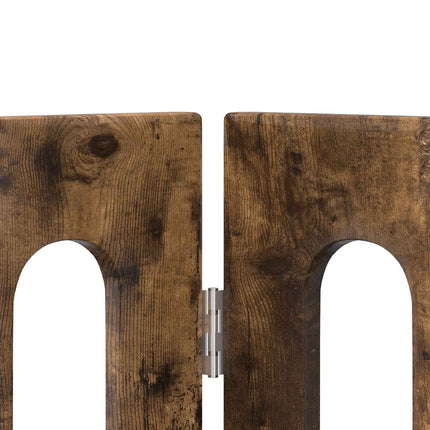 Foldbar hundegård 2 stk. Røget eg 100,5 x 38 x 70 cm