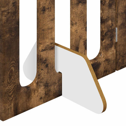 Foldbar hundegård 2 stk. Røget eg 100,5 x 38 x 70 cm