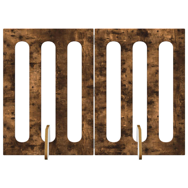 Foldbar hundegård 2 pcs Røget Eg 100,5 x 38 x 70 cm