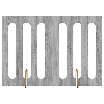 Foldbar hundegård 2 stk. Grå Sonoma 100,5 x 38 x 70 cm