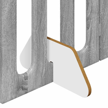 Foldbar hundegård 4 stk. Grå Sonoma 201 x 38 x 70 cm