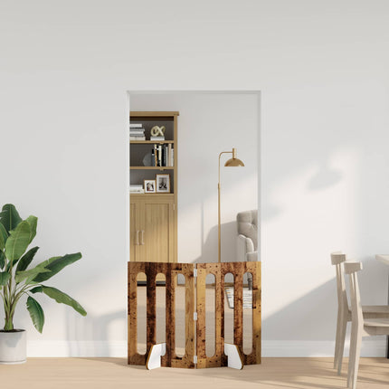 Foldbar hundegård 2 pcs Egetræ 100,5 x 38 x 70 cm