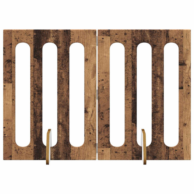 Foldbar hundegård 2 pcs Egetræ 100,5 x 38 x 70 cm