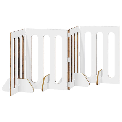 Foldbar hundegård 4 stk. Egetræ 201 x 38 x 70 cm