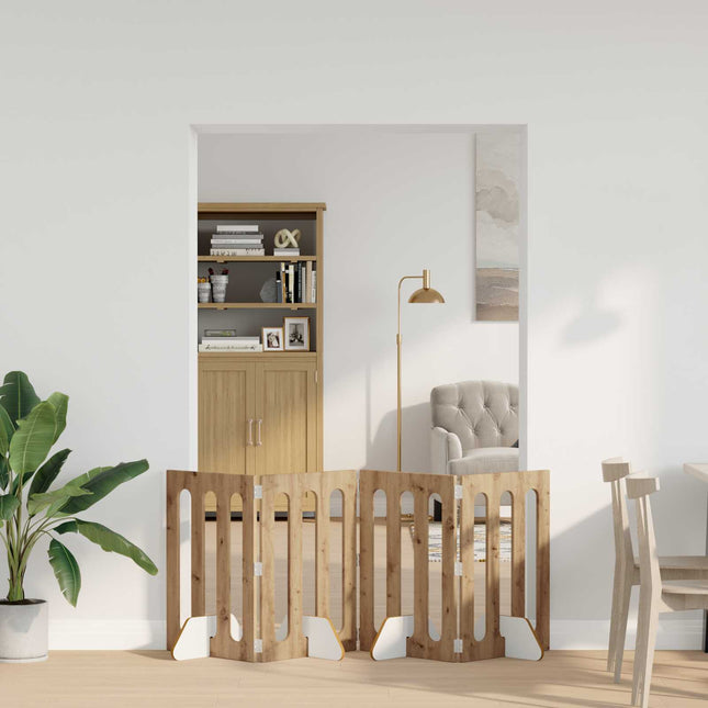 Foldbar hundegård 4 pcs Artisan Eg 201 x 38 x 70 cm