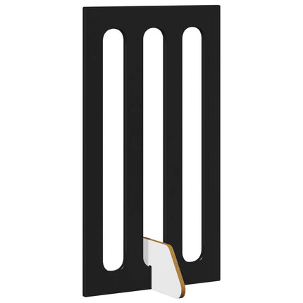 Foldbar hundegård 2 pcs Sort Eg 100,5 x 38 x 90 cm
