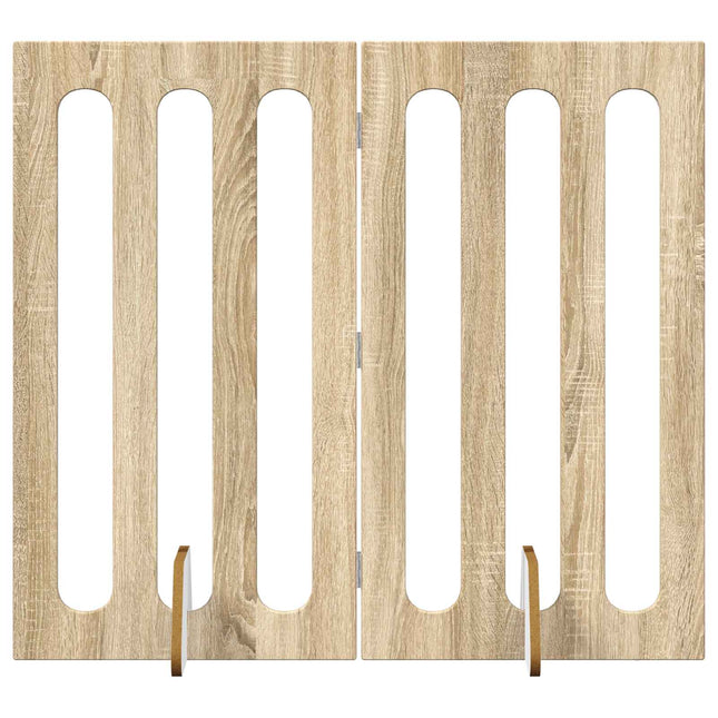 Foldbar hundegård 2 pcs Sonoma eg 100,5 x 38 x 90 cm