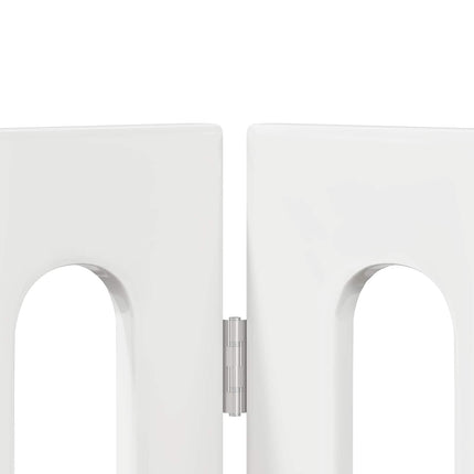 Foldbar hundegård 2 stk. Hvid højglans 100,5 x 38 x 90 cm