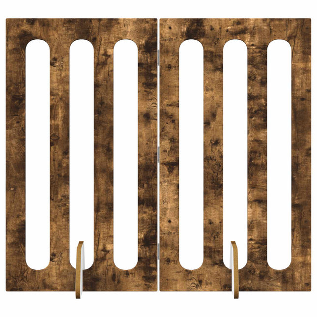 Foldbar hundegård 2 pcs Røget Eg 100,5 x 38 x 90 cm