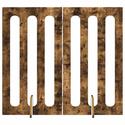 Foldbar hundegård 2 stk. Røget eg 100,5 x 38 x 90 cm