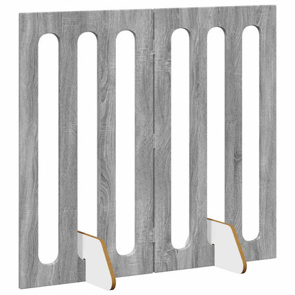 Foldbar hundegård 2 stk. Grå Sonoma 100,5 x 38 x 90 cm