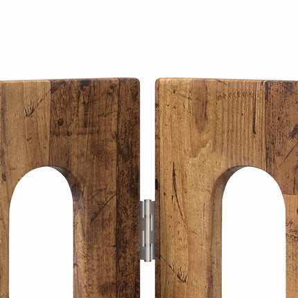 Foldbar hundegård 2 stk. Egetræ 100,5 x 38 x 90 cm