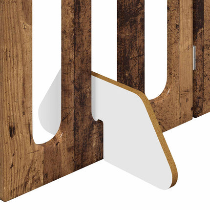 Foldbar hundegård 2 stk. Egetræ 100,5 x 38 x 90 cm