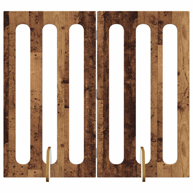 Foldbar hundegård 2 pcs Egetræ 100,5 x 38 x 90 cm
