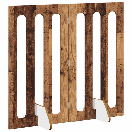 Foldbar hundegård 2 stk. Egetræ 100,5 x 38 x 90 cm