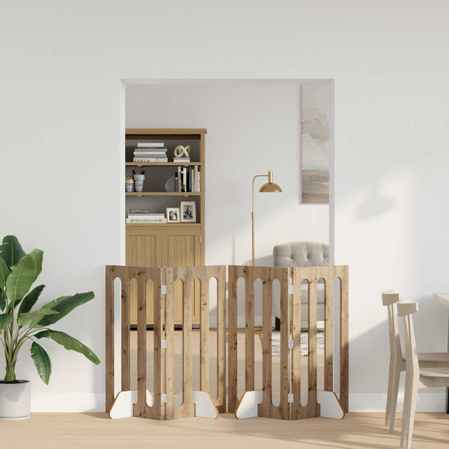 Foldbar hundegård 4 pcs Artisan Eg 201 x 38 x 90 cm