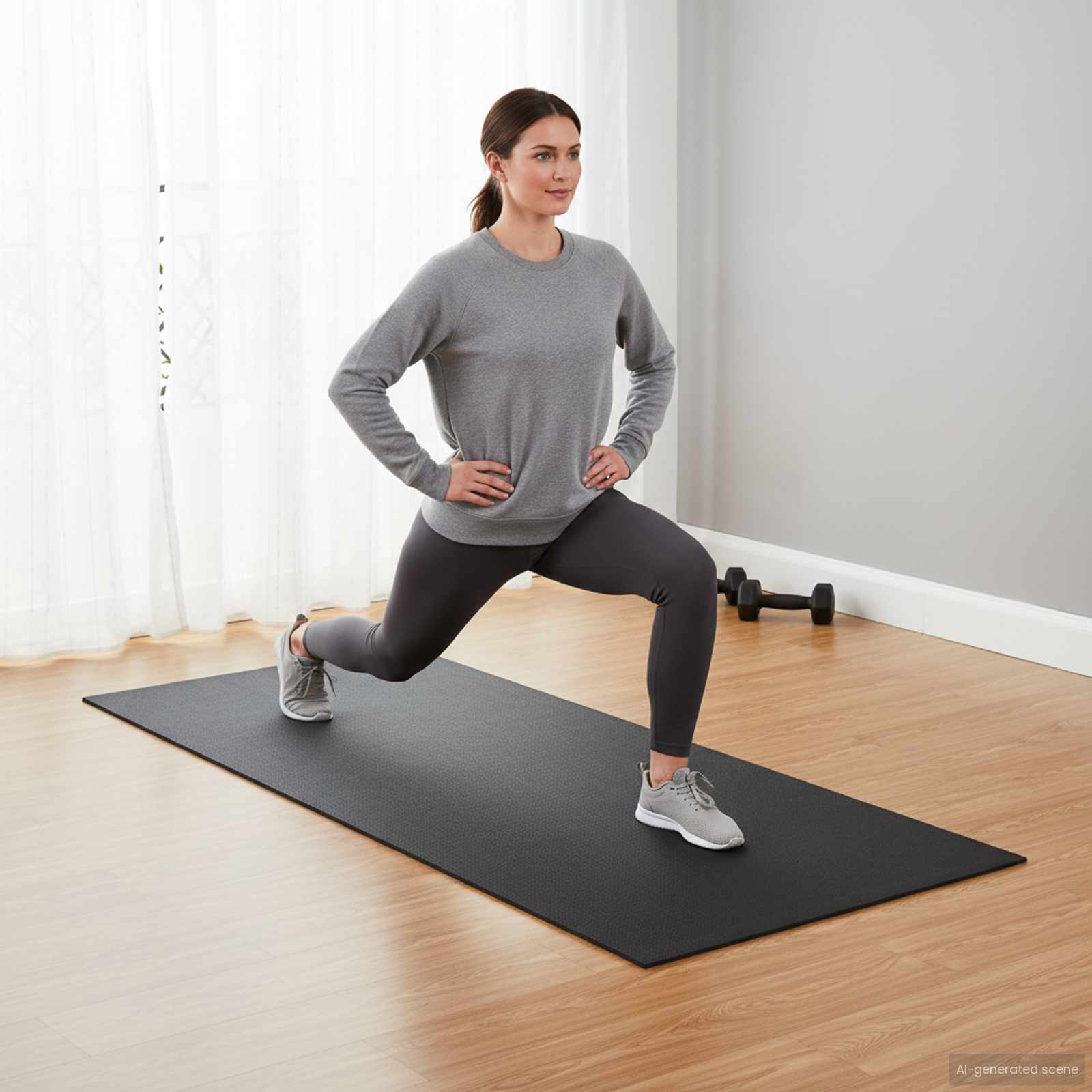 Sport Beskyttelsesmåtte Sort 120 x 60 x 0,6 cm Høj densitet PVC