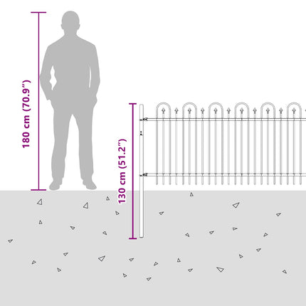 Spike Buehegn DRONTEN 200 x 130 cm Pulverlakeret stål Sort