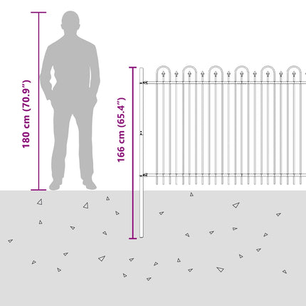 Spike Buehegn DRONTEN 200 x 166 cm Pulverlakeret stål Sort