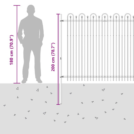 Spike Buehegn DRONTEN 200 x 200 cm Pulverlakeret stål Sort