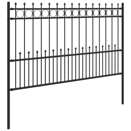 Spike ring hegn HORST 200 x 166 cm Pulverlakeret stål Sort