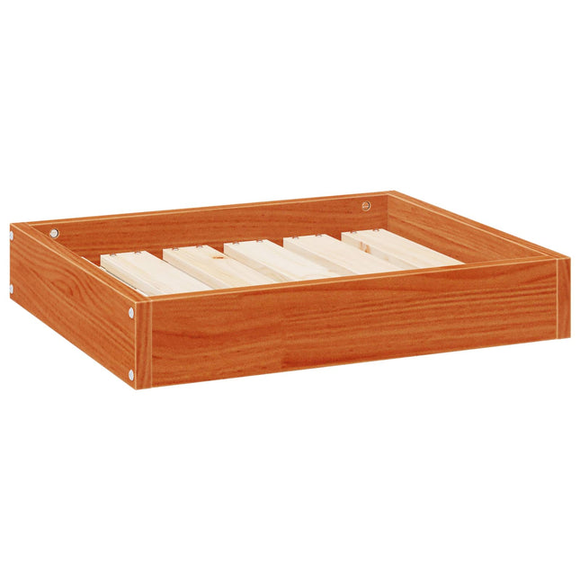 Hundeseng Voks brun 51,5 x 44 x 9 cm Massivt fyrretræ