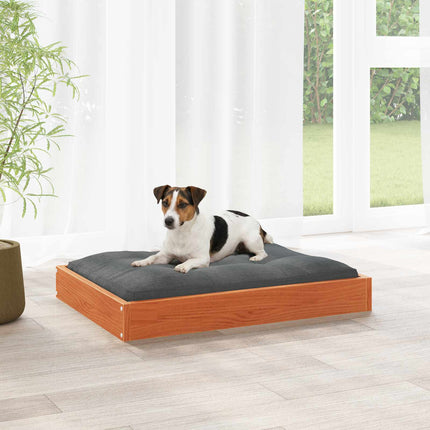 Hundeseng Voks brun 72 x 54 x 9 cm Massivt fyrretræ