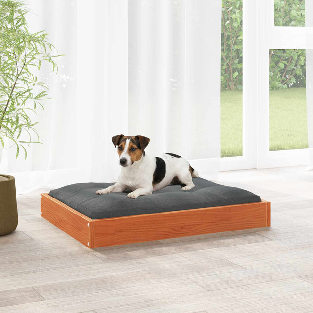 Hundeseng Voks brun 72 x 54 x 9 cm Massivt fyrretræ