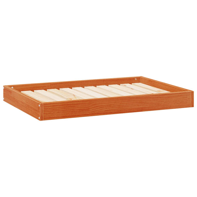 Hundeseng Voks brun 92 x 64 x 9 cm Massivt fyrretræ