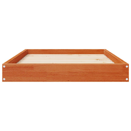 Hundeseng Voks brun 92 x 64 x 9 cm Massivt fyrretræ