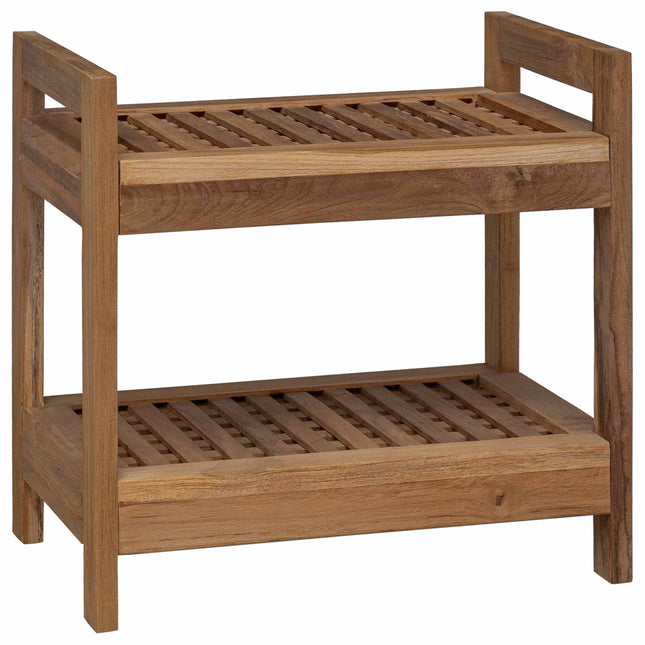 Badeværelseshylde Naturfarvet 45 x 30 x 45 cm Massiv Teaktræ