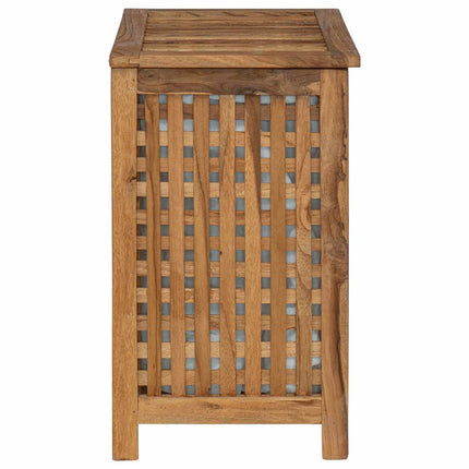 Vaskekurv Naturfarvet 50 x 35 x 60 cm Massiv Teaktræ