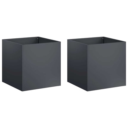Have Blomsterkrukke 2 stk. Antracit 45 x 45 x 45 cm