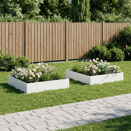 Have Blomsterkrukke 2 stk. Hvid 100 x 100 x 20 cm