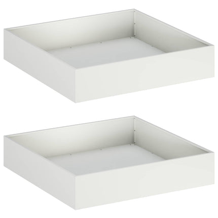 Have Blomsterkrukke 2 stk. Hvid 100 x 100 x 20 cm