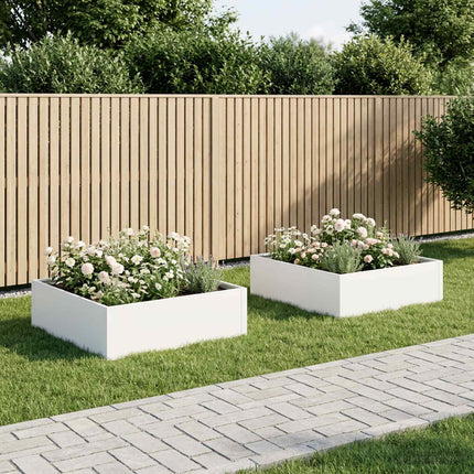 Have Blomsterkrukke 2 stk. Hvid 100 x 100 x 30 cm