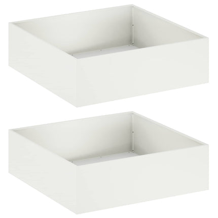 Have Blomsterkrukke 2 stk. Hvid 100 x 100 x 30 cm