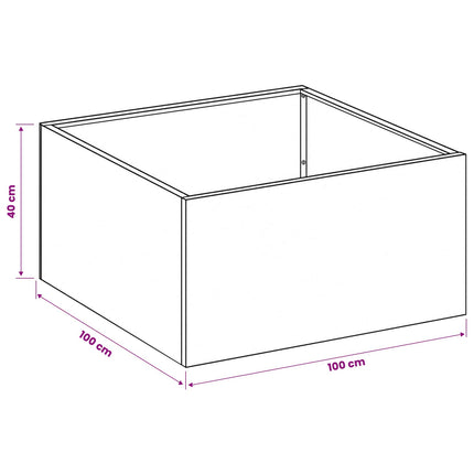 Have Blomsterkrukke 2 stk. Antracit 100 x 100 x 40 cm