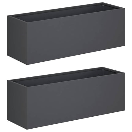 Have Blomsterkrukke 2 stk. Antracit 60 x 20 x 20 cm