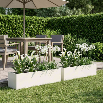 Have Blomsterkrukke 2 stk. Hvid 100 x 20 x 20 cm