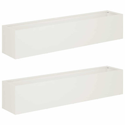 Have Blomsterkrukke 2 stk. Hvid 100 x 20 x 20 cm
